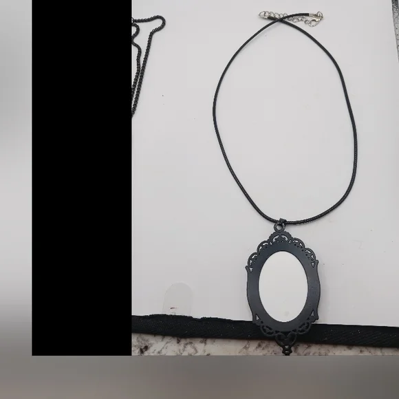 Gothic Cameo Choker Pink Rose Necklace with Chain New - Picture 5 of 10